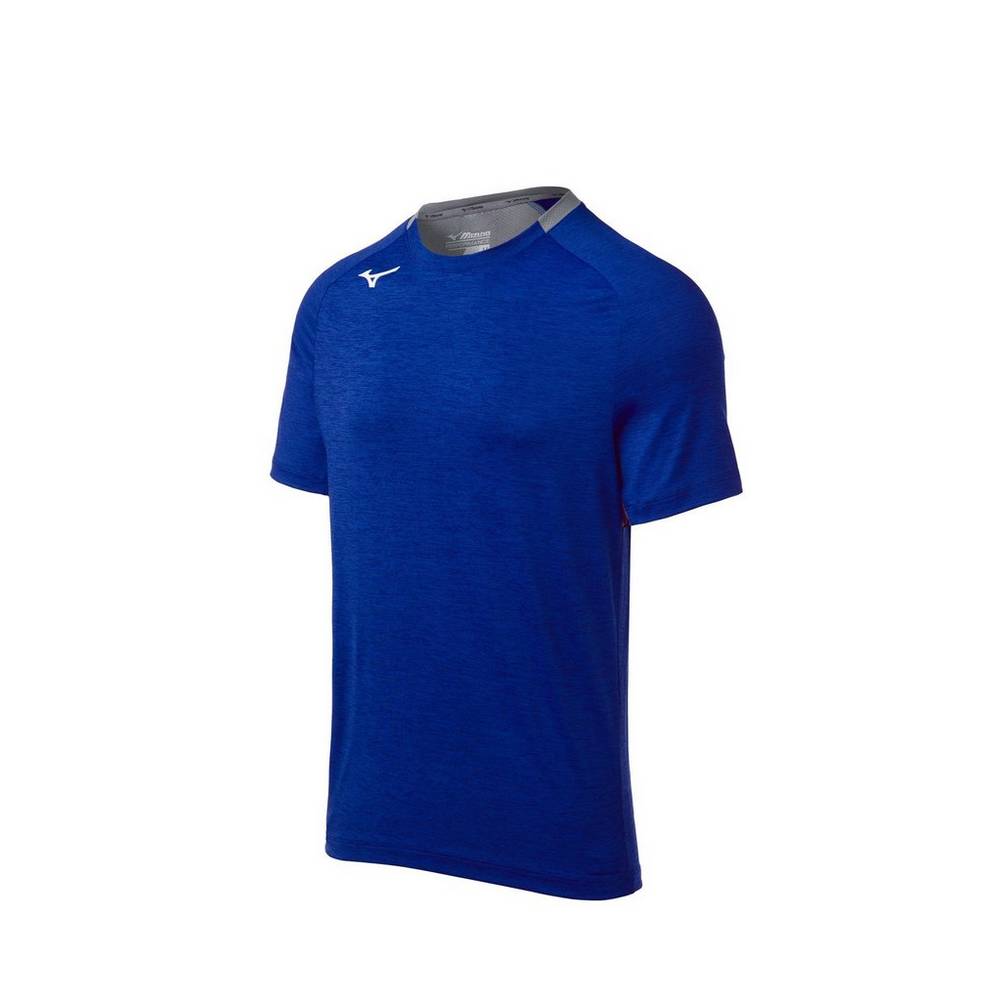 Camisetas Mizuno Alpha Short Sleeve Hombre Azul Real Comprar INOD-65814